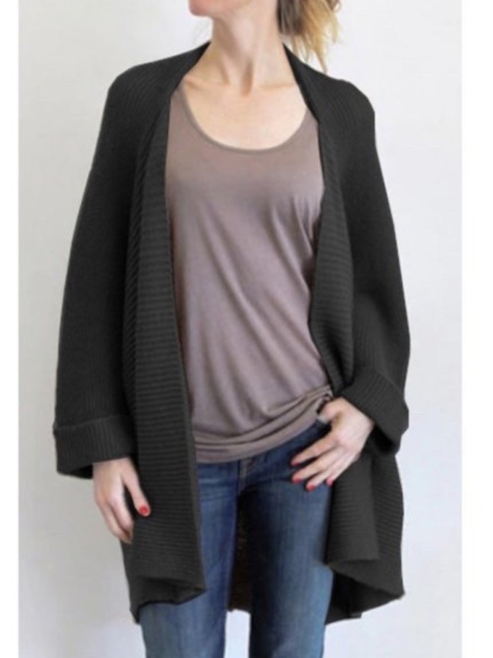 Brochu Walker O/S Alpaca Wool City Cardigan Sweater AS IS
